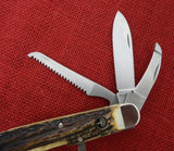Boker 110649 Hunter Quadro CPM Cruwear German Knife Gutting Blade Saw Cork Screw