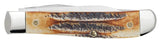 Case 65305 Mini Trapper Wharncliff Blade 6.5 BoneStag 6.5201W SS USA Made Pocket Knife