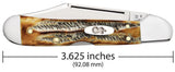 Case 65327 Mini CopperLock Lockback Pocket Knife 6.5 BoneStag USA 6.51749L SS