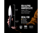 Buck 0664BKS 664 Alpha Hunter Elite Hunting Knife MagnaCut G10 USA NEW