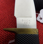 Buck 0691 691-BK Zipper 1991 First Model Small Guthook Knife Rubber 420HC USA Lot#691-3