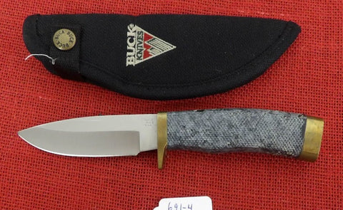 Buck 0692 692 Vanguard Hunting Knife Gray Rubber USA Salesman Sample Lot#691-4