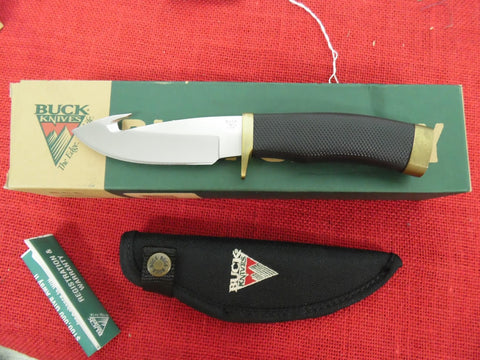 Buck 0691 691-BK Zipper 1998 Guthook Hunting Knife Fixed Blade Rubber 420HC USA NOS Lot#691-7