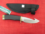 Buck 0691 691-BK Zipper 1998 Guthook Hunting Knife Fixed Blade Rubber 420HC USA NOS Lot#691-7