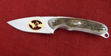 Buck 0694EKSBPA 694 Alpha Hunter Fixed Knife 2011 Stag 24kt Battling Bucks Cutout Lot#BU-458