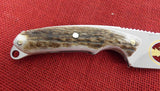 Buck 0694EKSBPA 694 Alpha Hunter Fixed Knife 2011 Stag 24kt Battling Bucks Cutout Lot#BU-458