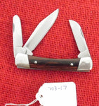 Buck 0703 703 Colt RARE w/ 704 Blade Wood Handle Pocket Knife 3 Blade 420HC USA Made 1998 Lot#703-17