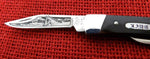 Buck 0709 709 Yearling Etched Blade Knife Made USA Wood Handle Lot#709-10