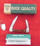 Buck 0709 709 Yearling Pocket Knife Discontinued Model Made USA in 1998 Wood Handle 420HC Lot#709-3