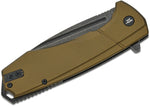 Buck 0713GRS Ruckus D2 Drop Point Flipper Knife OD Green Framelock Stonewashed