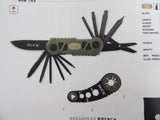 Buck VPAK738GRS 738 Bow Tool TRX Knife Green G10 Broadhead Wrench 2016 BU-584