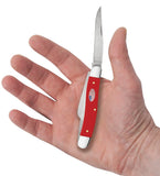 Case 73931 Medium Stockman Knife Synthetic Red Flag Shield Carbon Steel 4318 CS NIB