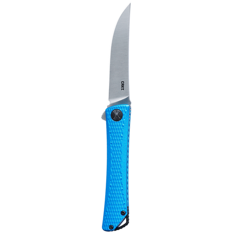 Columbia River CRKT 7540 Kalbi Jeff Park Flipper Knife Blue Acuto 440 Liner Lock Aluminum Handles