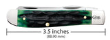 Case 75834 Mini Trapper Knife Hunter Green Deep Canyon Bone USA Made 6207 SS