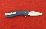 Buck 0766BLS 766 Revel SafeSpin Knife Blue GRN Button Lock BU-573