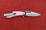 Buck 0766PNS 766 Revel SafeSpin Knife Pink GRN Button Lock BU-572