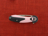 Buck 0766PNS 766 Revel SafeSpin Knife Pink GRN Button Lock BU-572