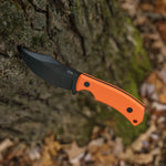 Case 76937 CT3 Hunter Knife Chris Taylor Orange G10 Black 1095 Carbon Blade Leather Sheath USA