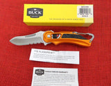 Buck 0770ORX 770 FlashPoint Le Knife SafeSpin Buttonlock Orange BU-579