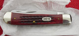 Case 00783 Trapper Knife 1996 Pocket Worn Old Red Jig Handle USA Made 6254 SS