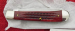 Case 00783 Trapper Knife 1996 Pocket Worn Old Red Jig Handle USA Made 6254 SS