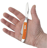 Case 80509 Medium Stockman 3 5/8" Slip Joint Pocket Knife Smooth Orange Synthetic USA 4318 SS