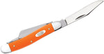 Case 80509 Medium Stockman 3 5/8" Slip Joint Pocket Knife Smooth Orange Synthetic USA 4318 SS