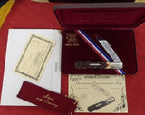 Schrade Knife Grand Daddy Barlow 80th Anniv 1984 Staglon Uncle Henry Handle