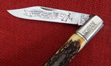 Schrade Knife Grand Daddy Barlow 80th Anniv 1984 Staglon Uncle Henry Handle