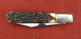 Schrade Knife Grand Daddy Barlow 80th Anniv 1984 Staglon Uncle Henry Handle
