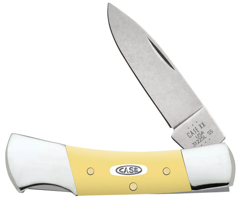 Case 81089 Small Lockback Knife Yellow Synthetic Stainless 31225L SS