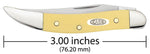 Case 81095 Small Texas Toothpick Yellow Synthetic Knife 310096 SS USA Made