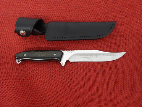 Buck 0819 819 119 Special Size Knife 2004 H.H. Buck Handle Etched Blade 60 Years San Diego Lot#119-84