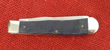 Case 08642 Trapper Navy Blue Herringbone Knife USA Made 2007 NEVER USED