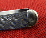 Case 08642 Trapper Navy Blue Herringbone Knife USA Made 2007 NEVER USED