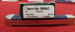 Case 08642 Trapper Navy Blue Herringbone Knife USA Made 2007 NEVER USED