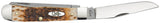 Case 00163 Trapper Knife Amber Bone 6254 SS