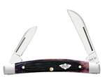 Case 09704 Small Congress Knife Barnboard Purple Bone 2 Blade USA 6268 SS