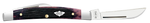 Case 09704 Small Congress Knife Barnboard Purple Bone 2 Blade USA 6268 SS