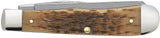 Case 00163 Trapper Knife Amber Bone 6254 SS