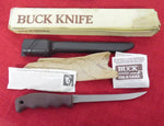 Buck 0123 123 LakeMate Fillet Knife Pre 1986 Leather Sheath Original Box USA Lot#BU-334