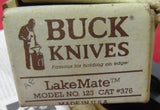 Buck 0123 123 LakeMate Fillet Knife Pre 1986 Leather Sheath Original Box USA Lot#BU-334