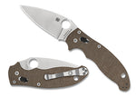 Spyderco C101MPCW2 Manix 2 Cruwear Brown Canvas Micarta Ball Bearing Lock