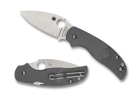 Spyderco C123PGY Sage 5 Lightweight Knife Gray FRN Maxamet Blade Compression Lock