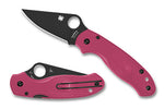 Spyderco C223PPNBK Para 3 Military Knife Pink FRN Lightweight Black Blade CTS BD1N USA