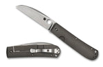 Spyderco C249TIPD Swayback Knife CTS-XHP Stonewashed Wharncliffe Titanium Handles