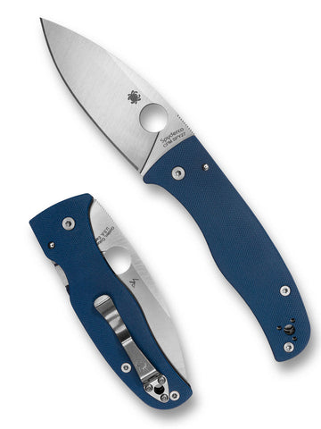 Spyderco C263GPCBL Bodacious SPY27 Knife Blue G10 Compression Lock USA Made