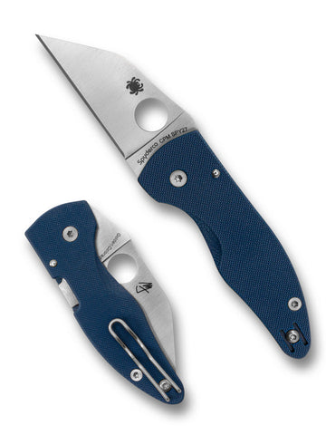 Spyderco C264GPCBL Microjimbo Knife SPY27 Blue G10 USA Made