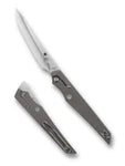 Spyderco C273TIP COBOL Knife Titanium M390 Tanto Slipit Front Flipper Italy