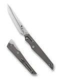 Spyderco C273TIP COBOL Knife Titanium M390 Tanto Slipit Front Flipper Italy